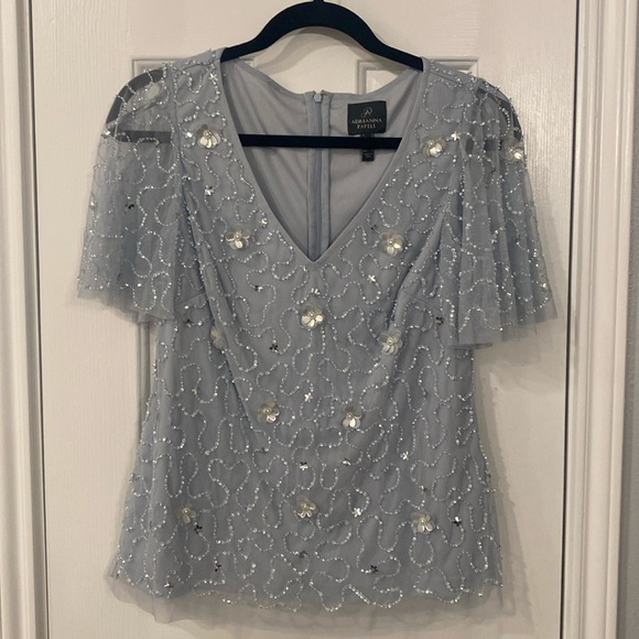NWOT Adrianna Papell sequence blouse-6 - Picture 1 of 9